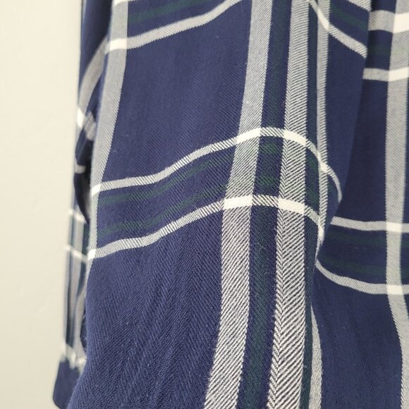 Rails Hunter Button Up Shirt Long Sleeve Plaid Navy Blue White Green Size M - Picture 10 of 15